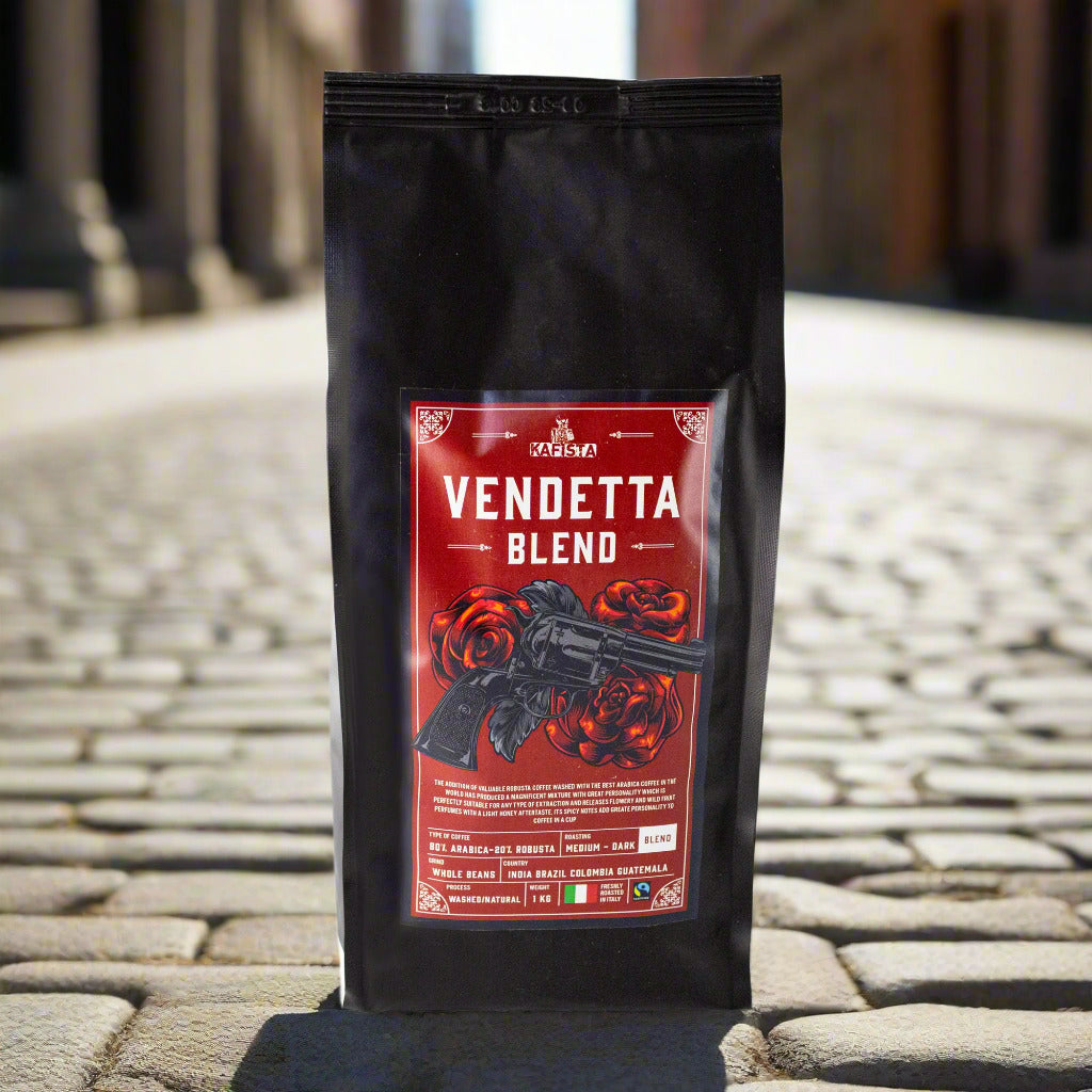 Zrnková káva "Vendetta Blend" | Espresso směs Arabika 80% a Robusta 20% (1000g)