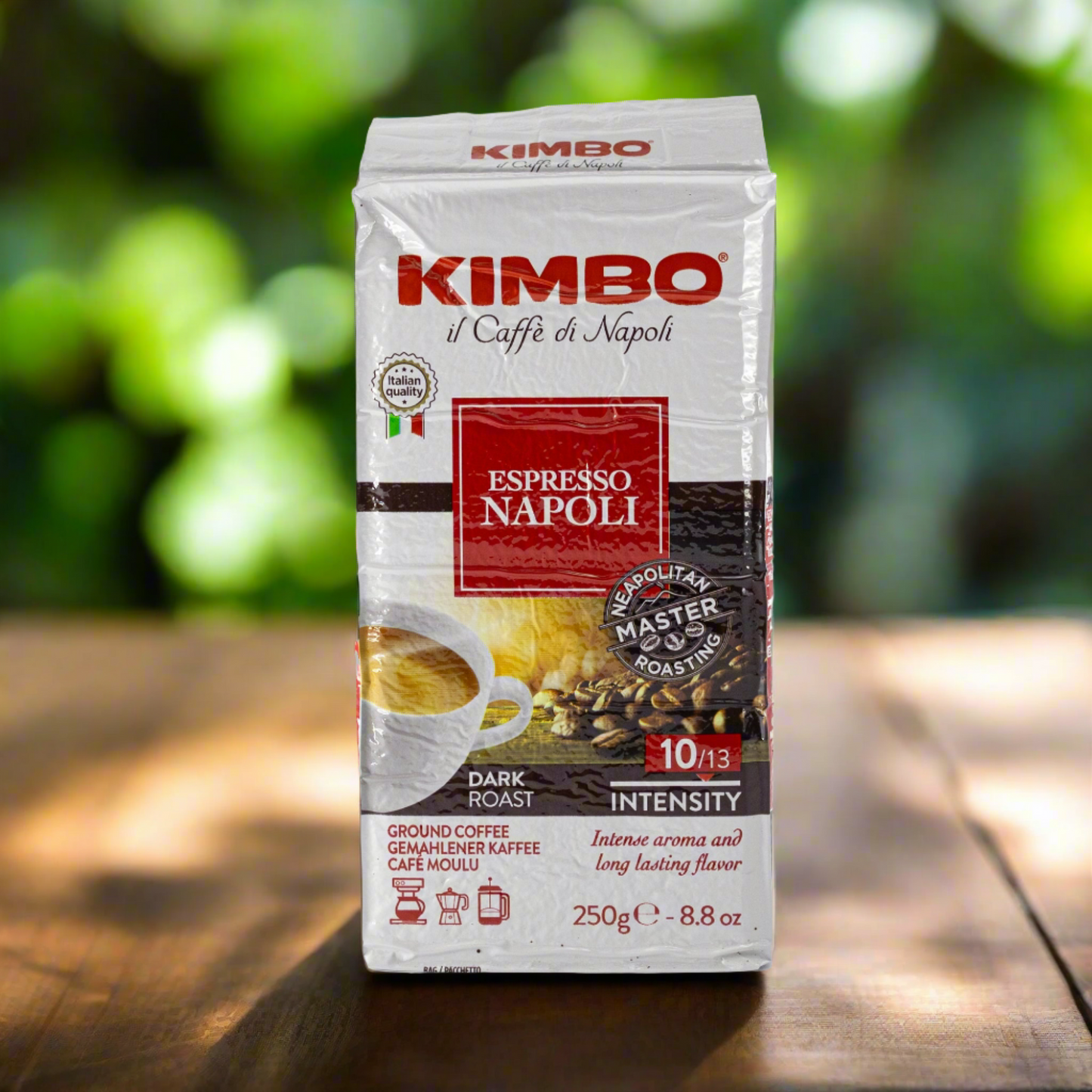 KIMBO Mletá káva - ESPRESSO NAPOLI, Arabica 80%, Robusta 20% (250g)