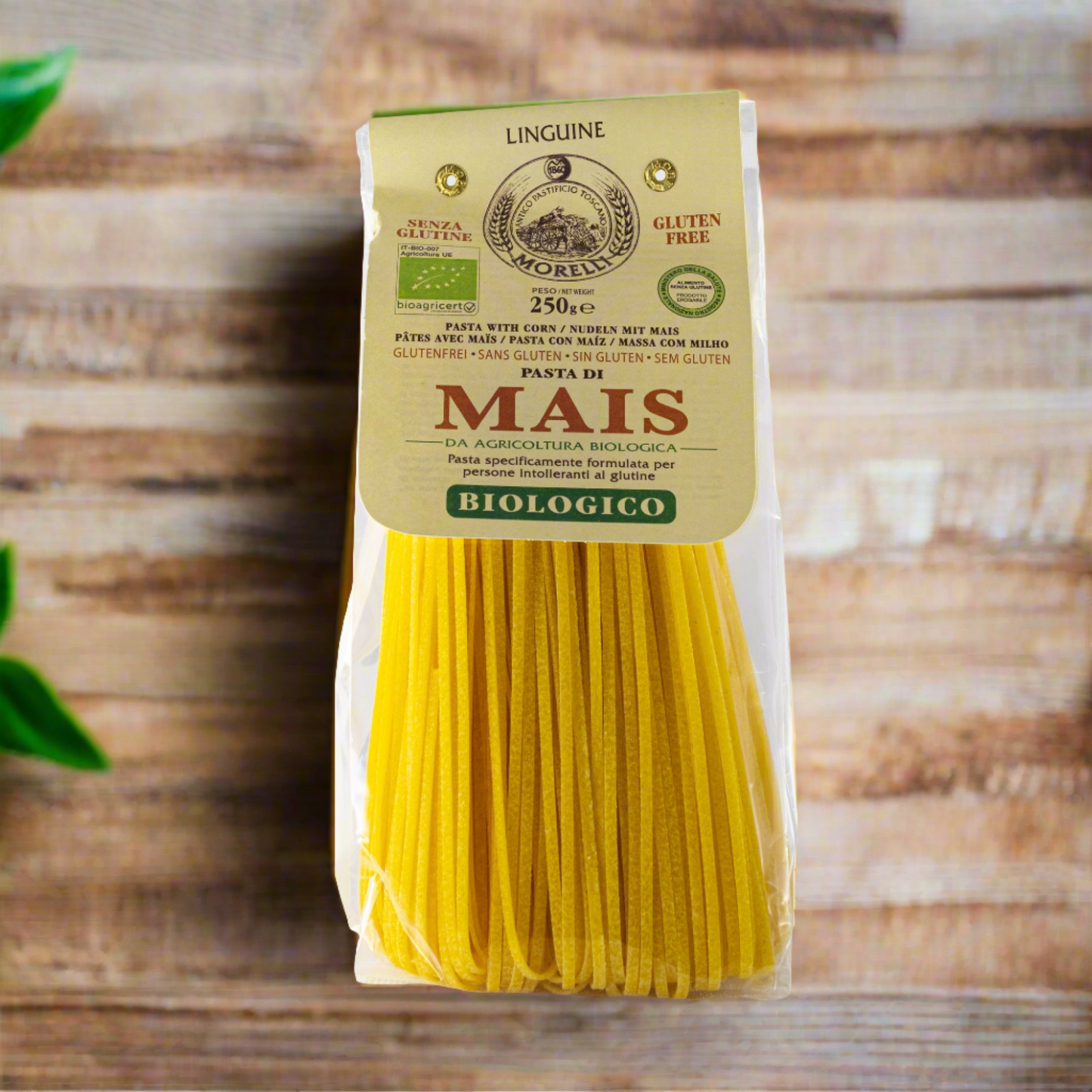 Těstoviny bezlepkové z BIO kukuřičné mouky - Linguine (250g)