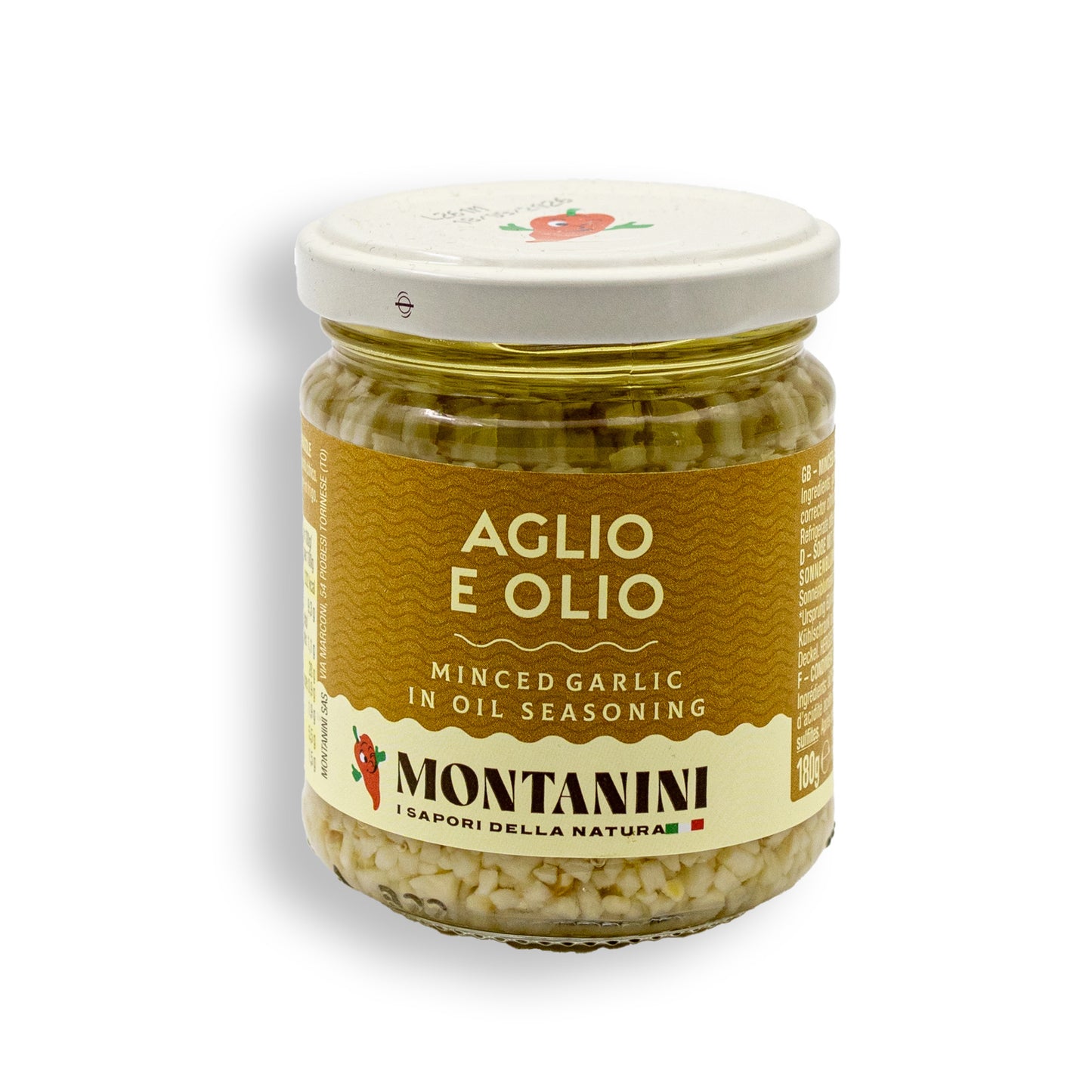 Aglio e Olio - krájený česnek v oleji (180g)
