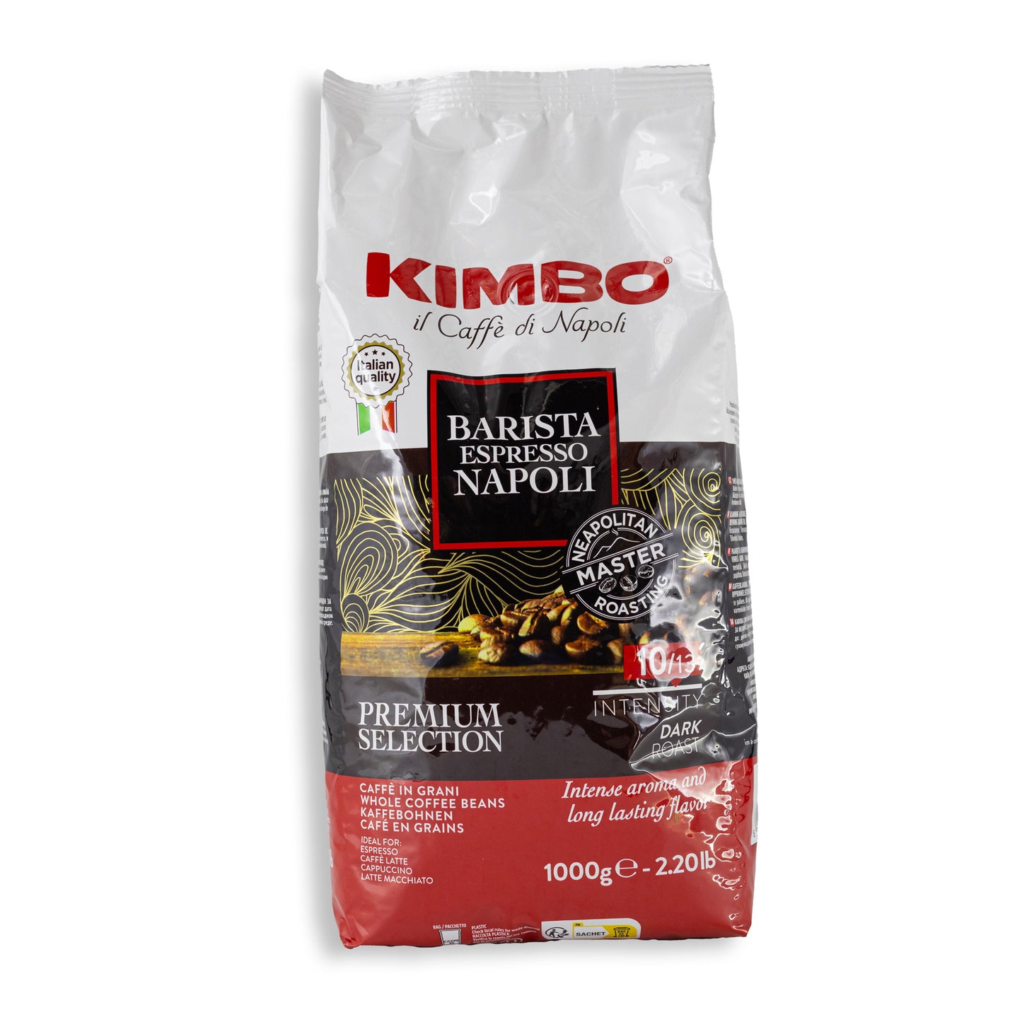 KIMBO Zrnková káva - ESPRESSO BARISTA NAPOLI, Arabica 80%, Robusta 20% (1000g)