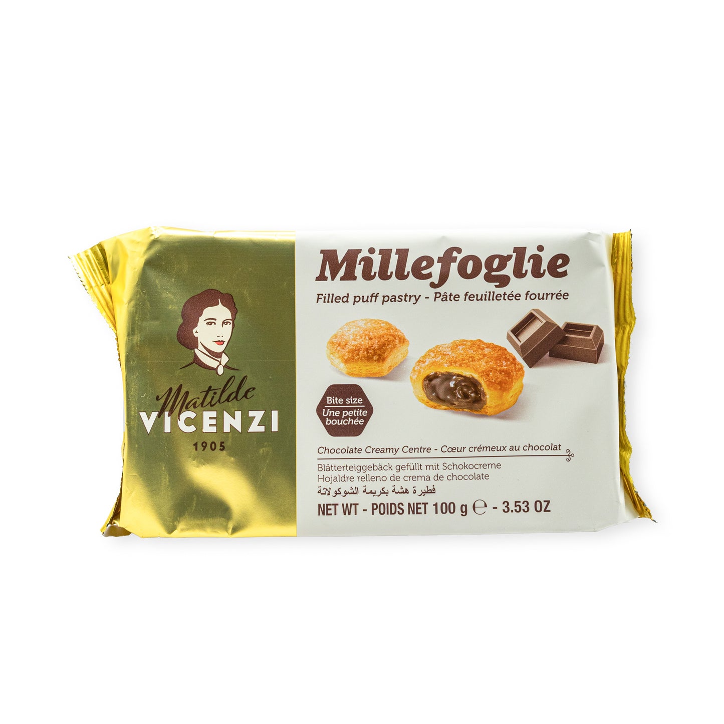 Sušenky z Listového těsta - plněné čokoládovým krémem (100g)