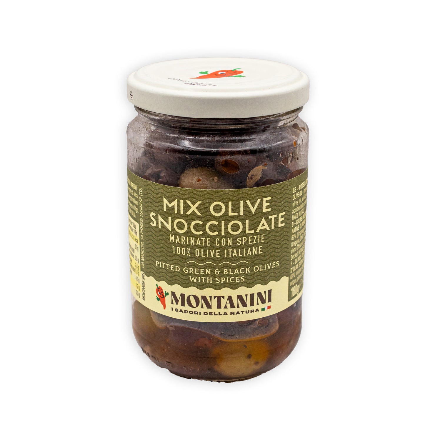 Mix marinovaných zelených a černých oliv bez pecek (180g)