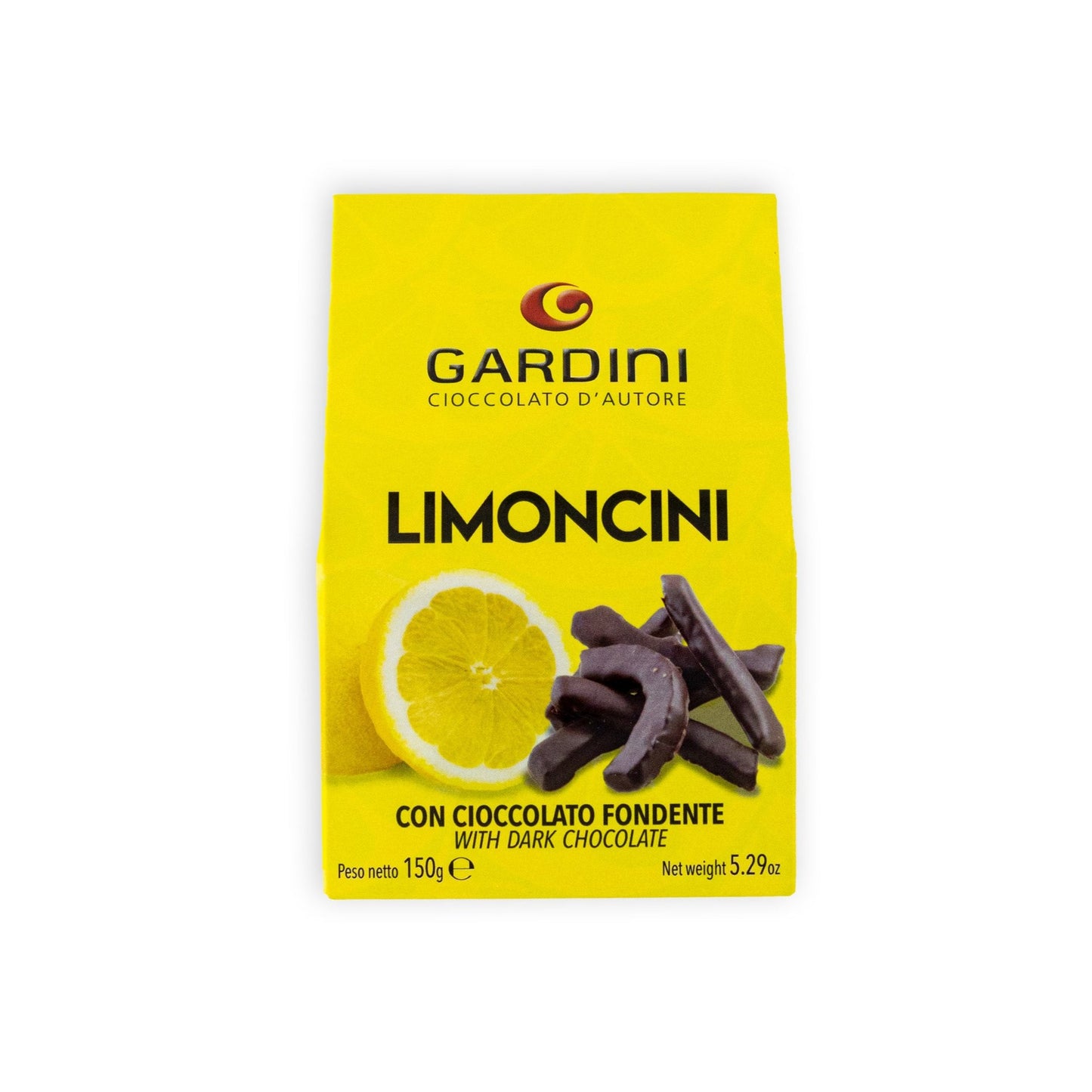 Gardini Limoncini – kandované citronové kůrky v hořké čokoládě (150 g)
