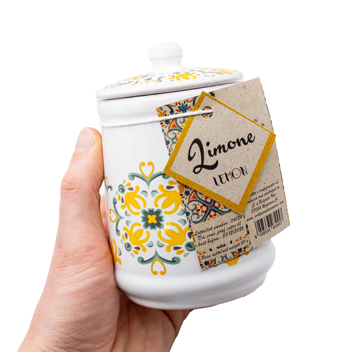 Dehydrovaná citronová kůra - v ručně vyráběné keramické misce (50g)