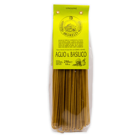 Těstoviny Linguine - s příchutí česneku a bazalky (250g)