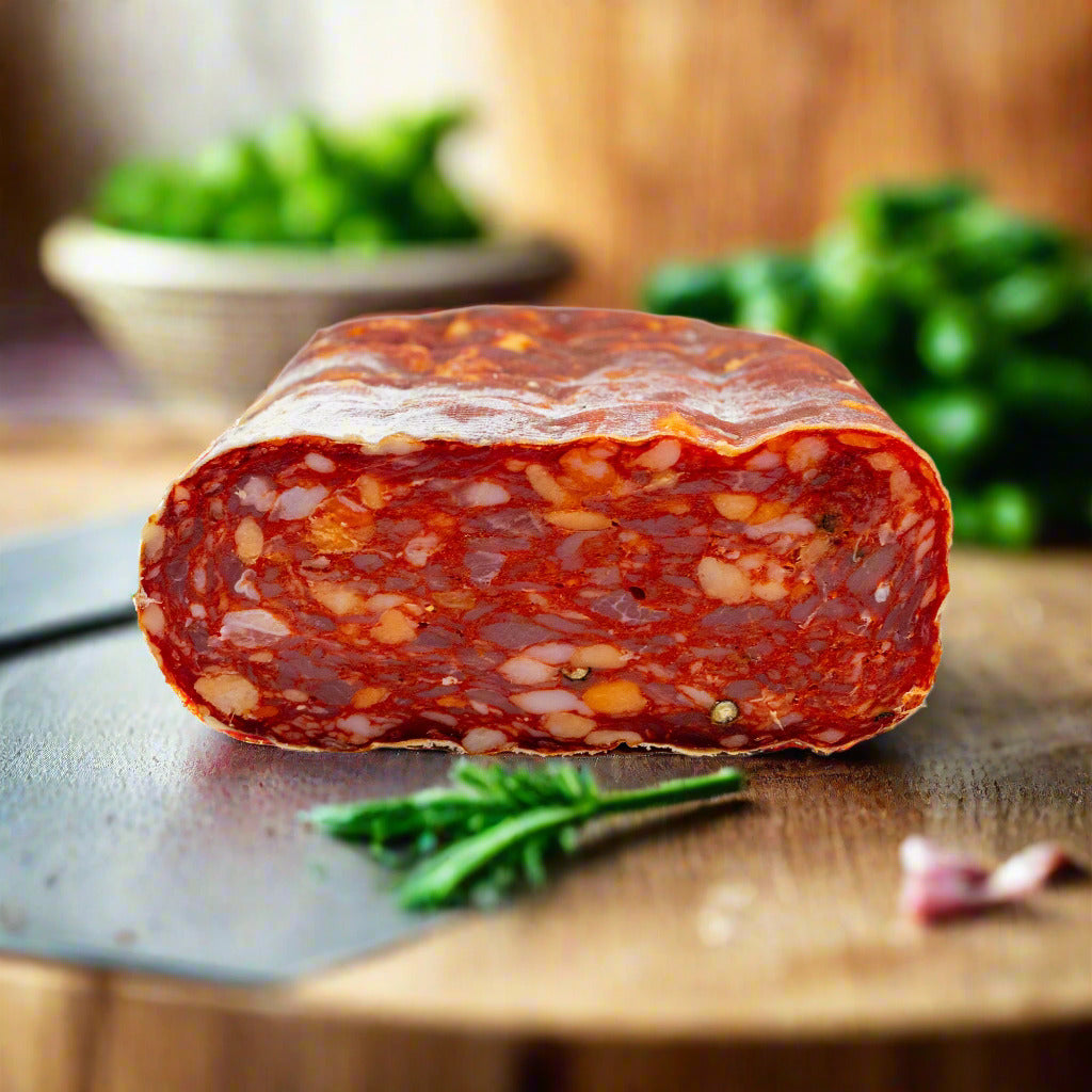 Spianata Calabra – pikantní italský salám (Krájené od 100g)