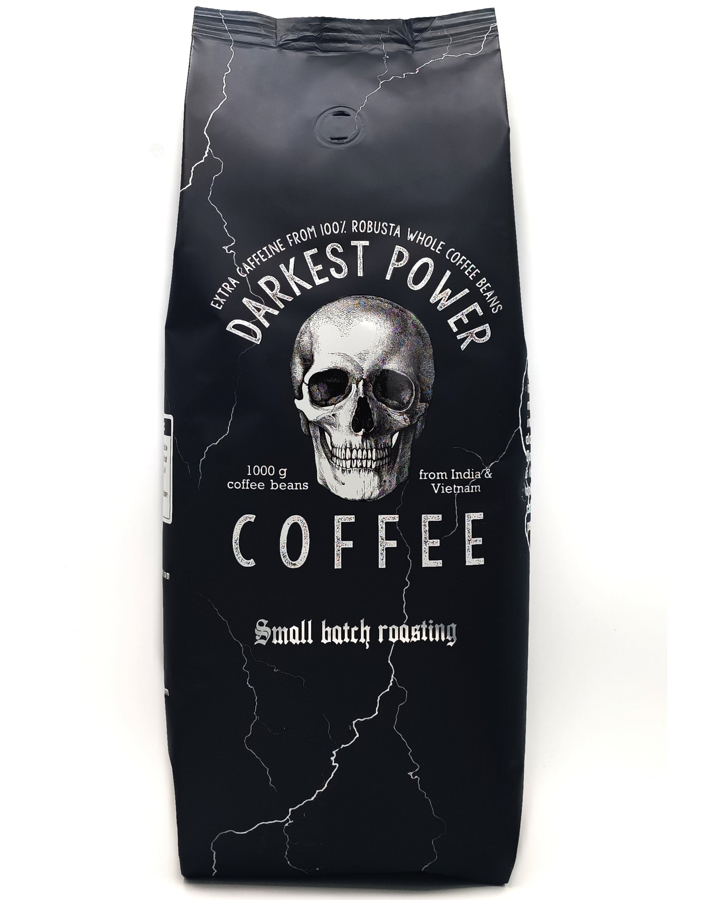 Zrnková káva Darkest Power | Espresso 100% Robusta | hodně kofeinu, málo kyselin (1000g)