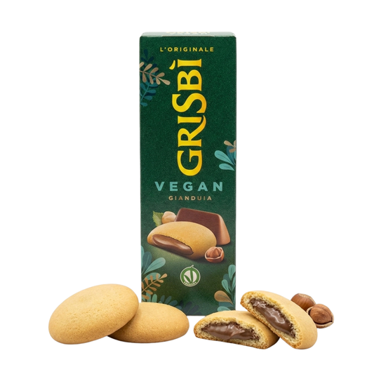 Grisbì Vegan Gianduia – italské sušenky s lískooříškovým krémem (150g)