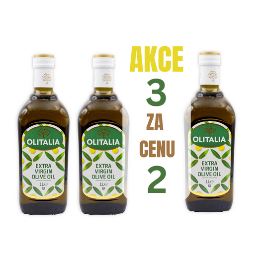 AKCE: 3 za cenu 2 – Extra Panenský Olivový Olej (3x 1L)