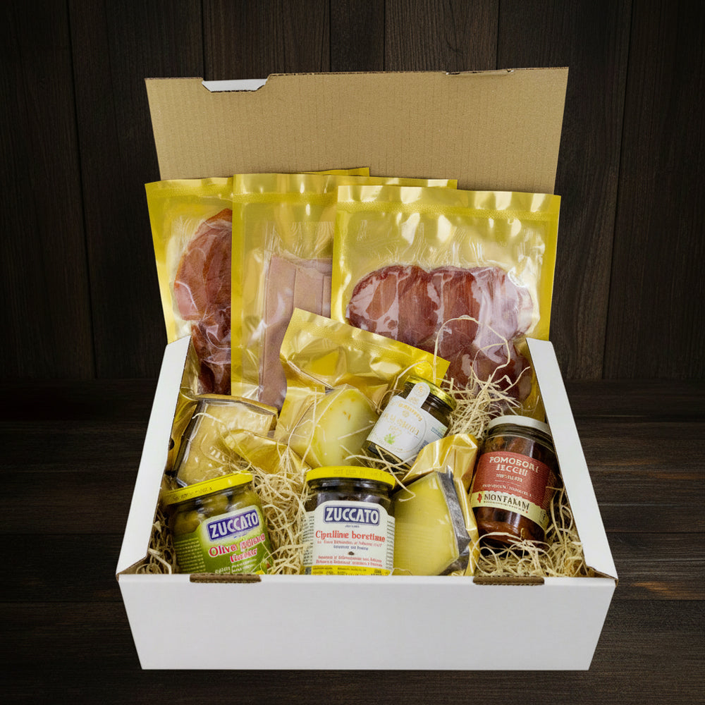 Box s mixem italských delikates na večerní talíř