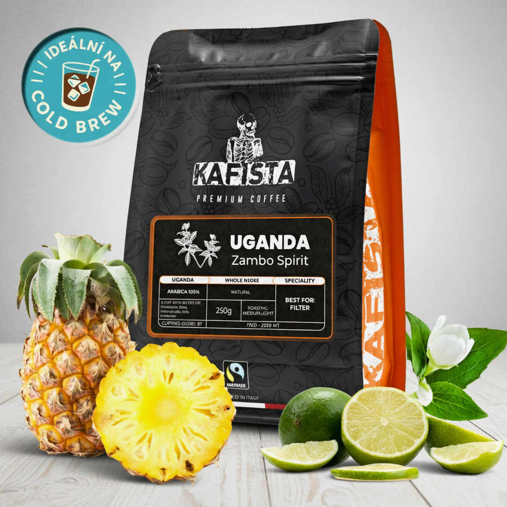 Zrnková Výběrová káva "Uganda Zambo Spirit"- 100% Arabica (od 250g - pro filtrované přípravy)