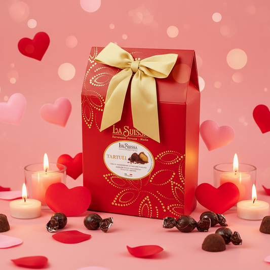 La Suissa Tartufi Assortiti – dárková kazeta italských čokoládových lanýžů (150 g)