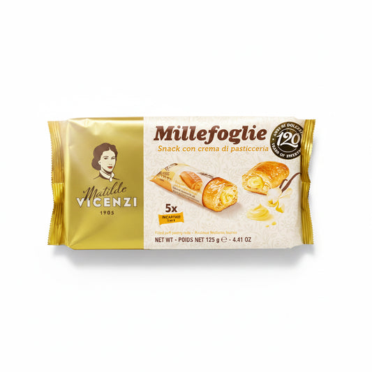 Nadýchané listové těsto - s vanilkovým krémem (5ks 125g)