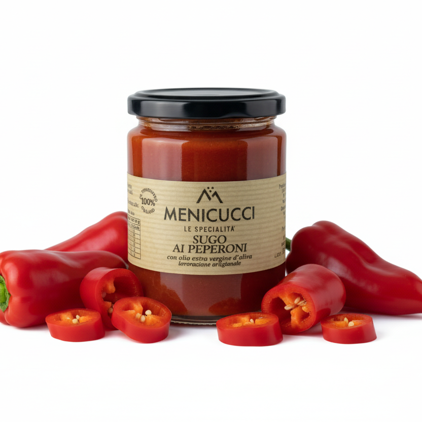 Sugo ai Peperoni - rajčatová omáčka s paprikou (280g)