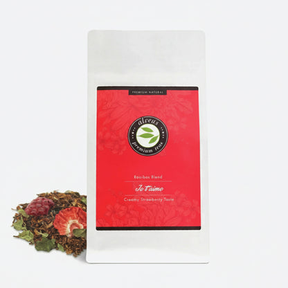 Je t’aime – rooibos s jemnou smetanovo-jahodovou příchutí (150g)