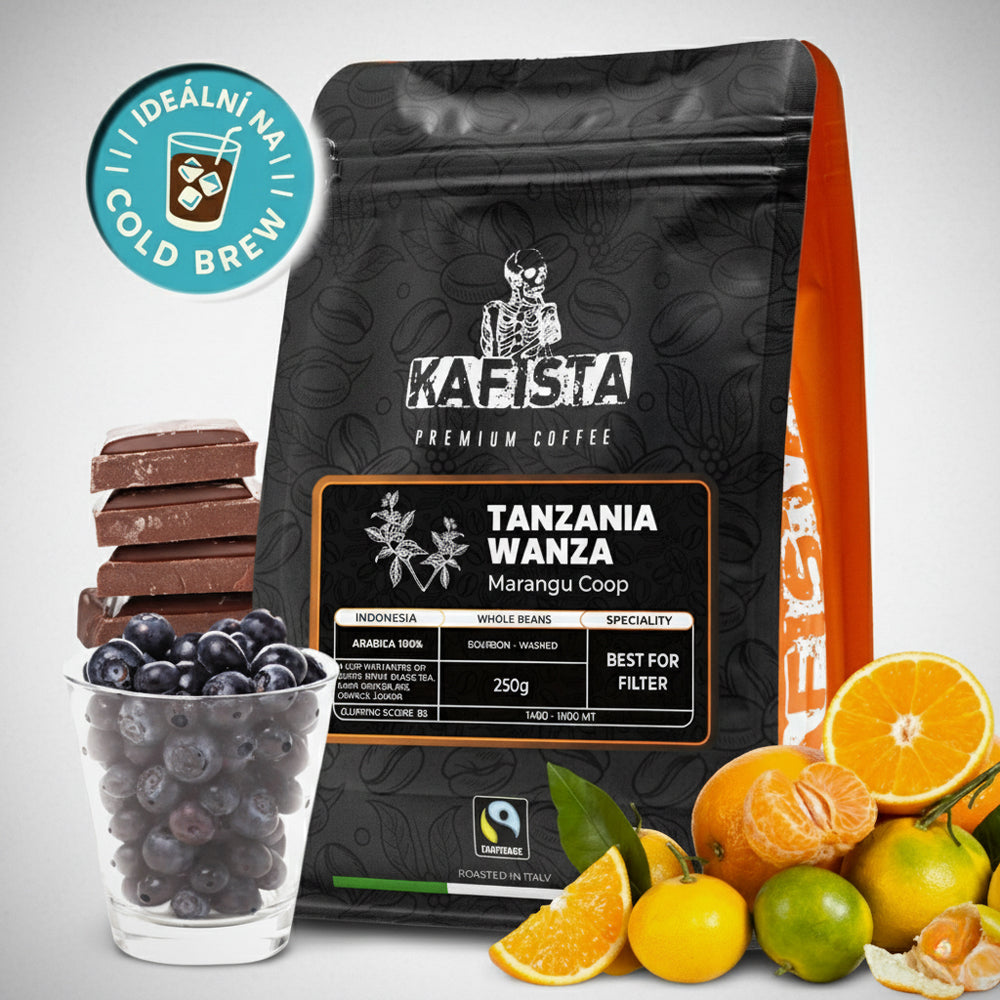Zrnková Výběrová káva "Tanzania Wanza"- 100% Arabica (od 250g - ideální na filtr)