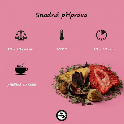 Sweet Berry – ovocný čaj s příchutí brusinky a jahody (100g)