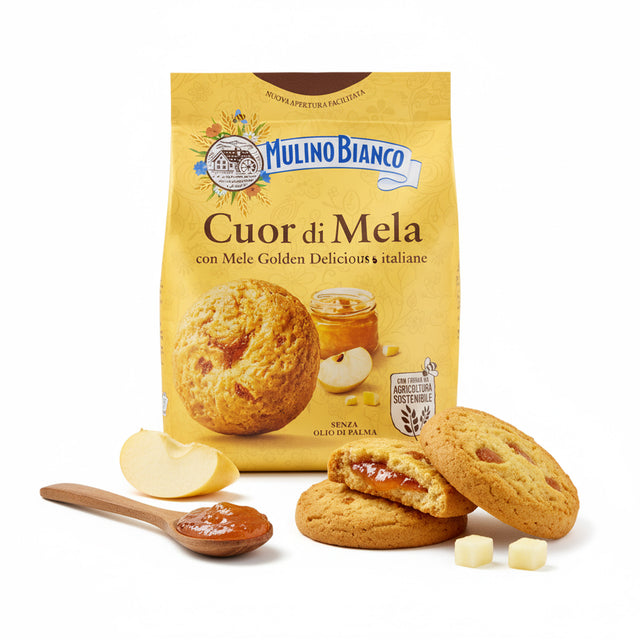 Cuor di Mela - lahodné, křehké sušenky s jablečným džemem (250g)
