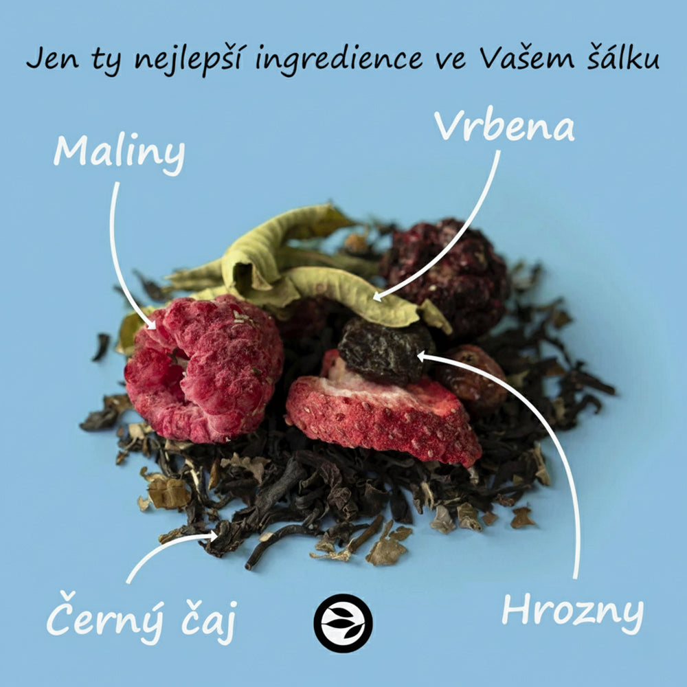 Blackberry Tango – černý čaj s příchutí jahody, maliny a rybízu (100g)