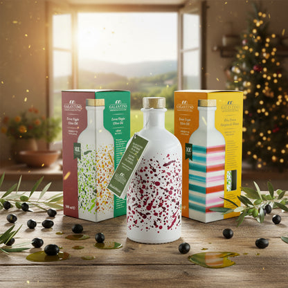 Extra panenský olivový olej v ručně zdobené keramické nádobě (Bordo 500ml)