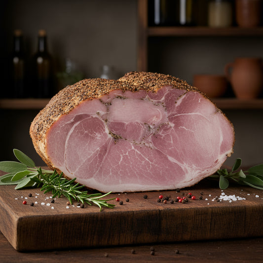 Prosciutto Cotto Brace – s bylinkami a pepřem (Krájené od 100g)