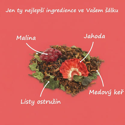 Je t’aime – rooibos s jemnou smetanovo-jahodovou příchutí (150g)