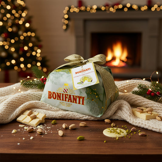 Panettone di crema con Pistacchio Verde di Bronte D.O.P. - Pistácie vysoké kvality (750g)