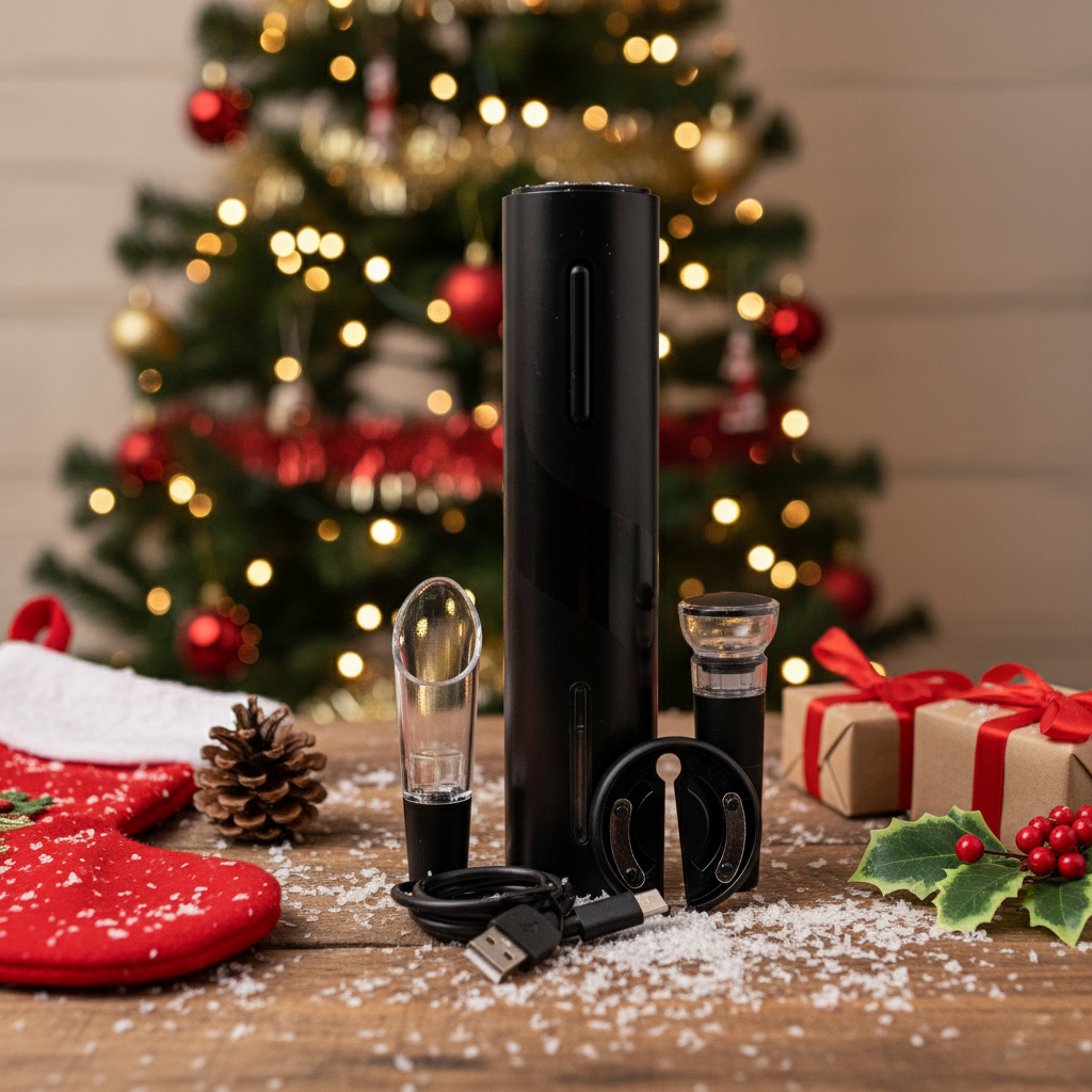 Sada s elektrickým otvírákem na láhve od vína (USB-C nabíjení)