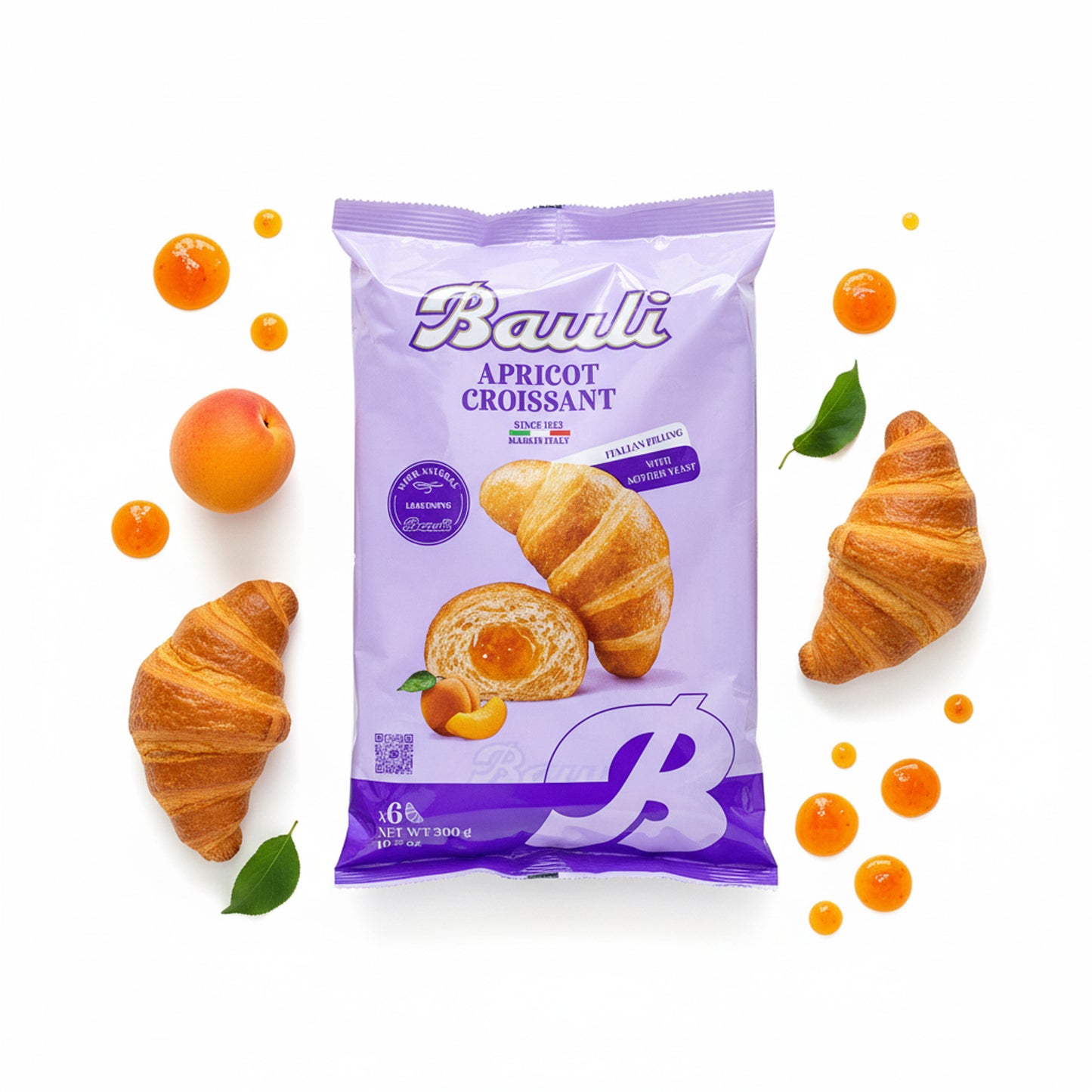 Bauli croissanty s meruňkovou náplní (6ks 300g)