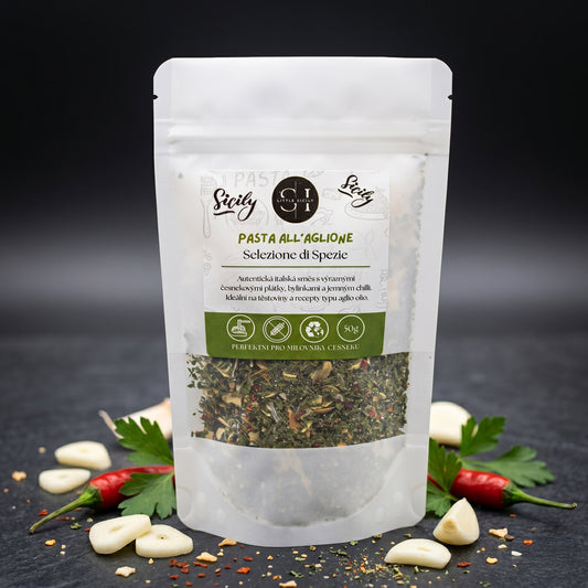 Condimento Pasta all’Aglione – směs koření na česnekové těstoviny (50g)