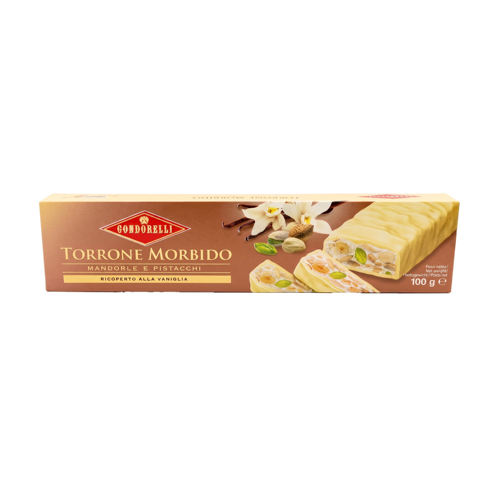 Torrone Morbido Mandorle e Pistacchi – měkký turecký med s mandlemi a pistáciemi (100g)