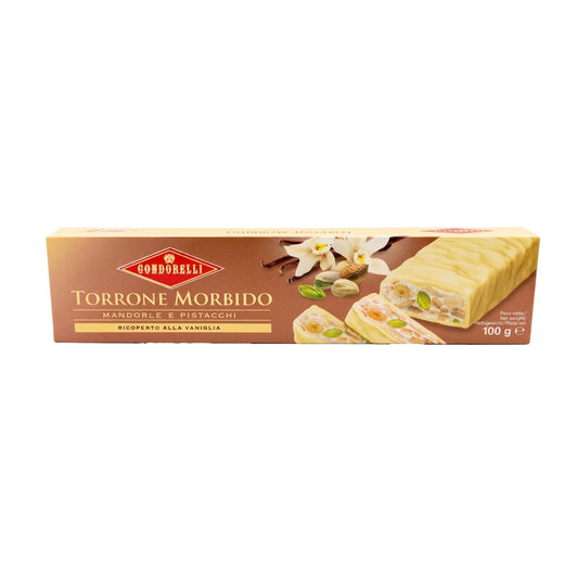 Torrone Morbido Mandorle e Pistacchi – měkký turecký med s mandlemi a pistáciemi (100g)