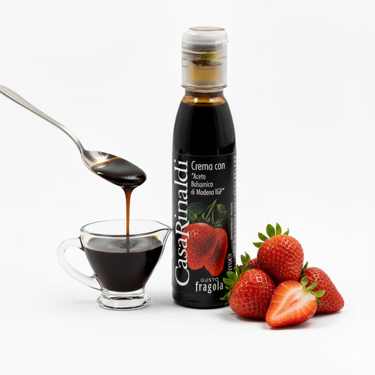 Balzamikový ocet s přichutí jahod (150ml / krémový)