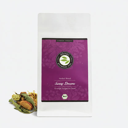 Sunny Dreams BIO – ovocno-bylinný čaj s příchutí pomeranče a mandarinky (150g)