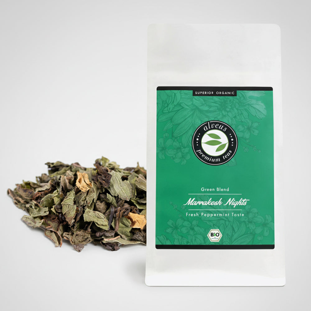Marrakesh Nights ORGANIC – zelený čaj s čerstvou mátou (100g)