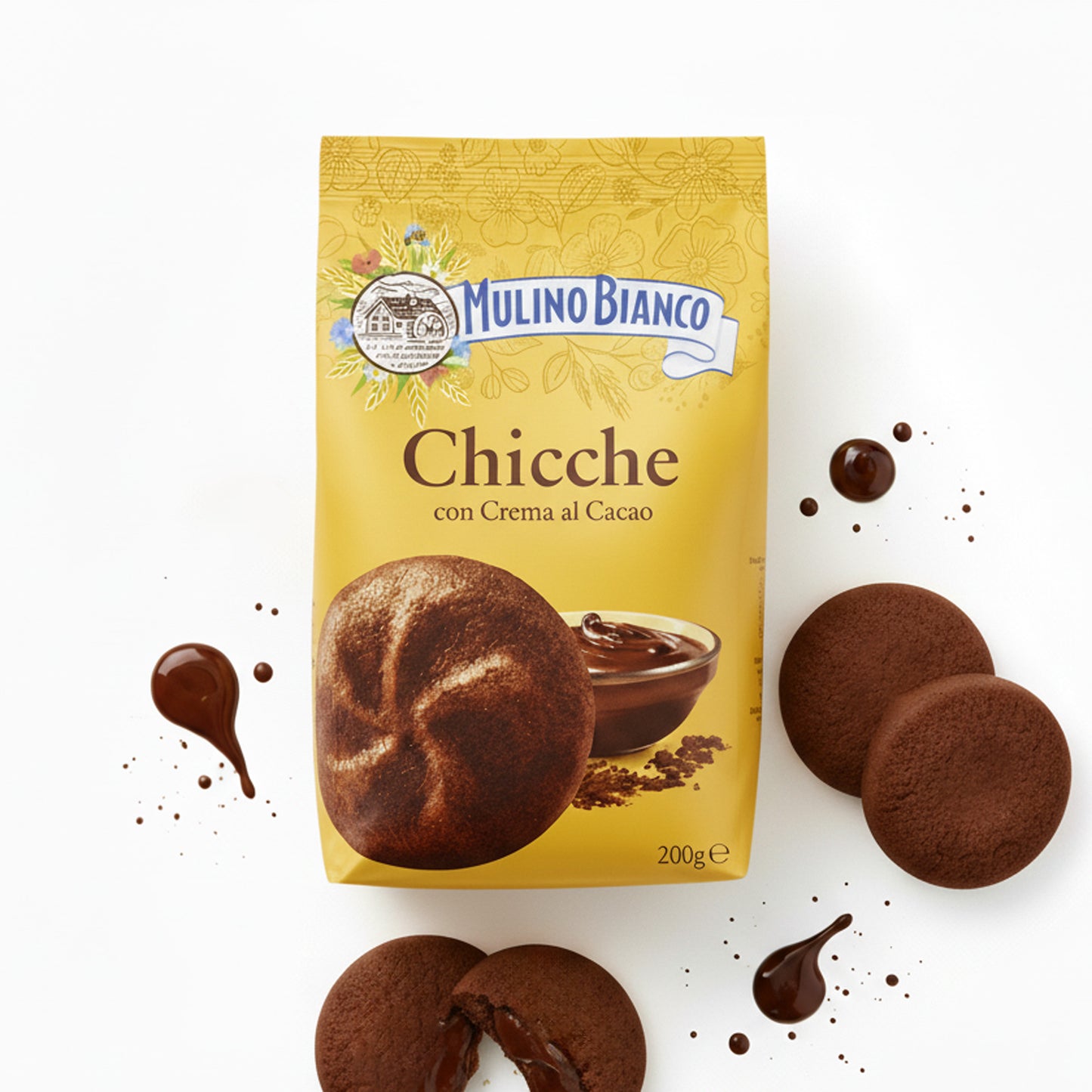 Chicche - lahodné, křehké sušenky s čokoládovým krémem (200g)