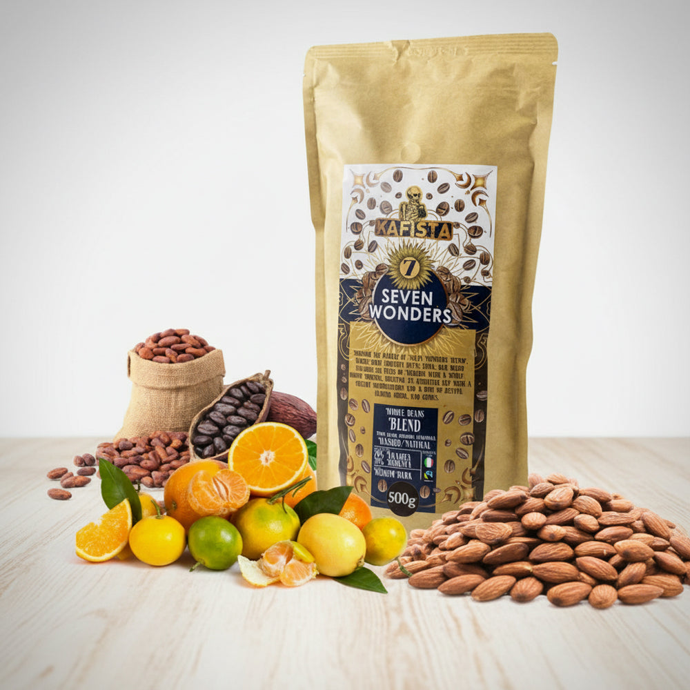 Zrnková káva "Seven Wonders" - Espresso Směs 70% Arabica, 30% Robusta (od 500g)