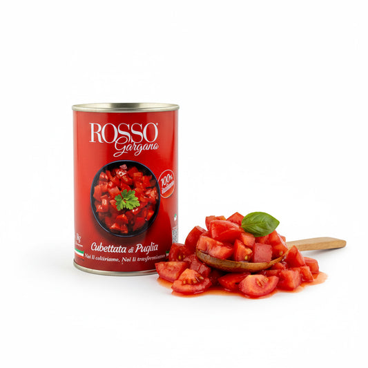 Loupaná a krájená rajčata z Apulie (400g)