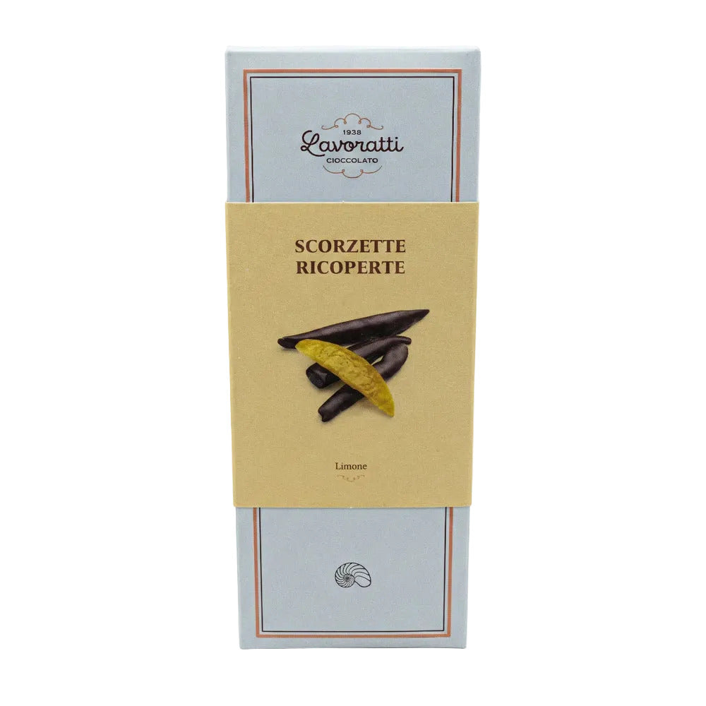 Scorzette Ricoperte Limone (Kandovaná citronová kůra v hořké čokoládě) (60g)