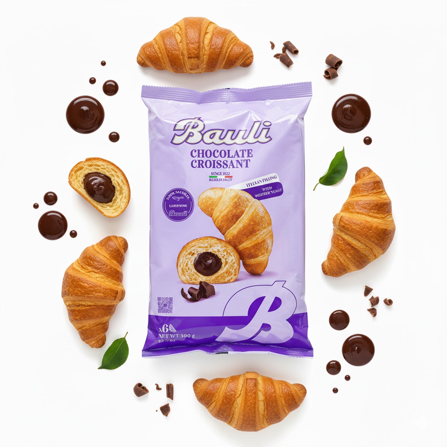 Bauli čokoládový croissanty (6ks 300g)