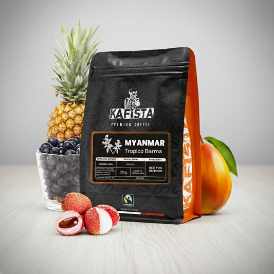 Zrnková Výběrová káva "Myanmar Tropico Barma" - 100% Arabica (od 250g - Espresso)