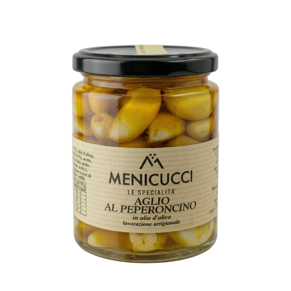 Aglio al Peperoncino - Nakládaný česnek s chilli (180g)