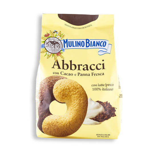 Abbracci - lahodné, křehké sušenky se smetanou a kakaem (350g)