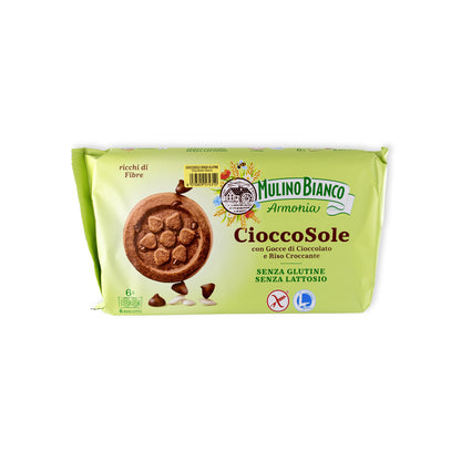 CioccoSole Bezlepkové a bez Laktózy - křehké sušenky s čokoládou a rýží (250g)