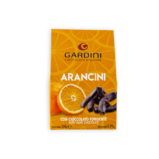 Gardini Arancini – kandované pomerančové kůrky v hořké čokoládě (150 g)