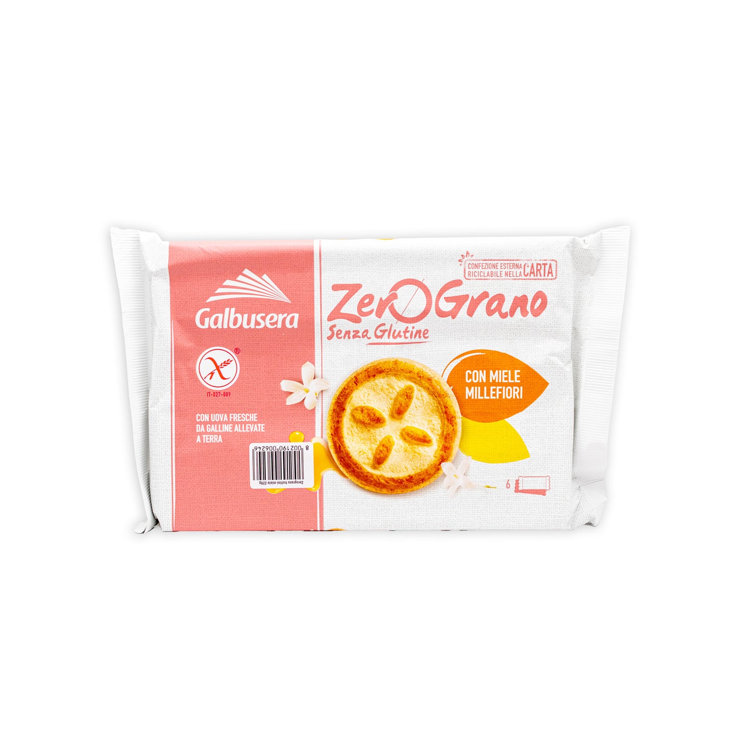 Galbusera - bezlepkové sušenky s medem (220g)