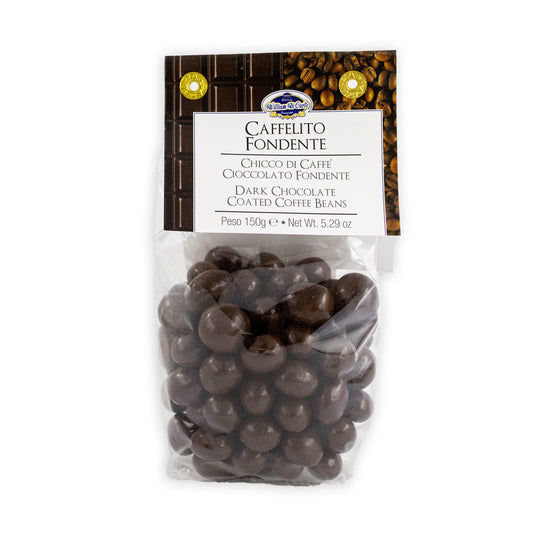 Caffelito Fondente – kávová zrna v tmavé čokoládě (150g)