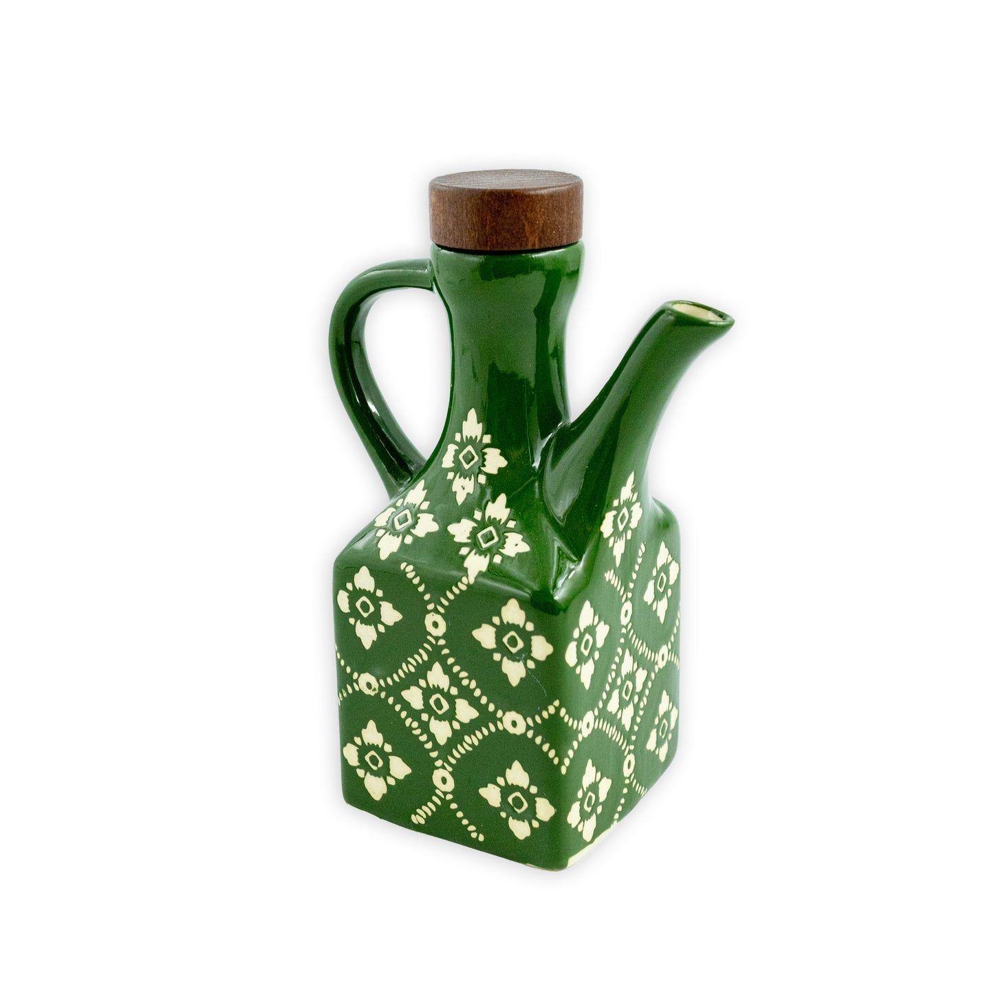 Keramická nádoba na olej – zelená mozaika (250ml)