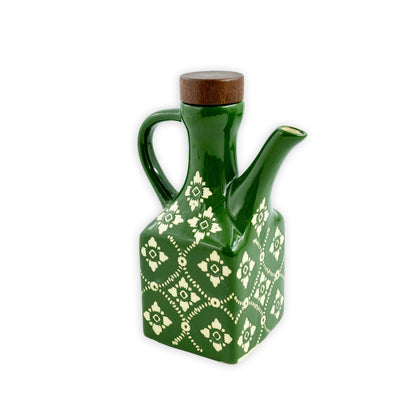 Keramická nádoba na olej – zelená mozaika (250ml)